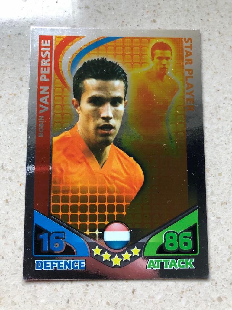 Topps Match Attax WK 2010 Robin van Persie Star Player, Ophalen of Verzenden, Gebruikt, Plaatje