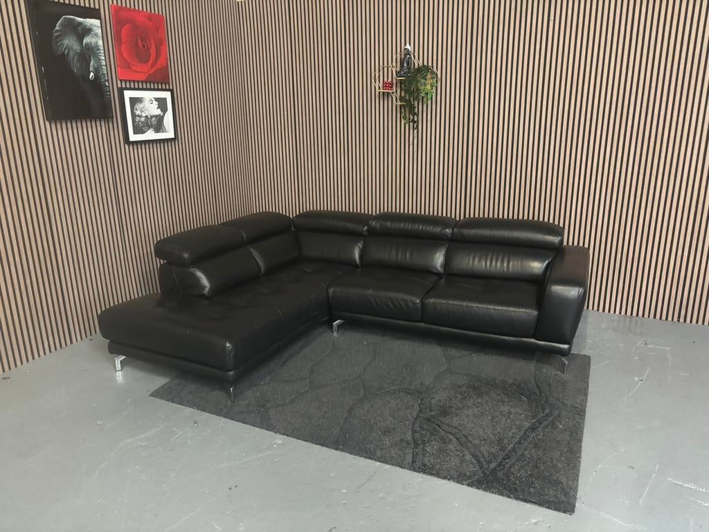 GRATIS LEVERING Montel Hoekbank Leer 265x210 GEREINIGD