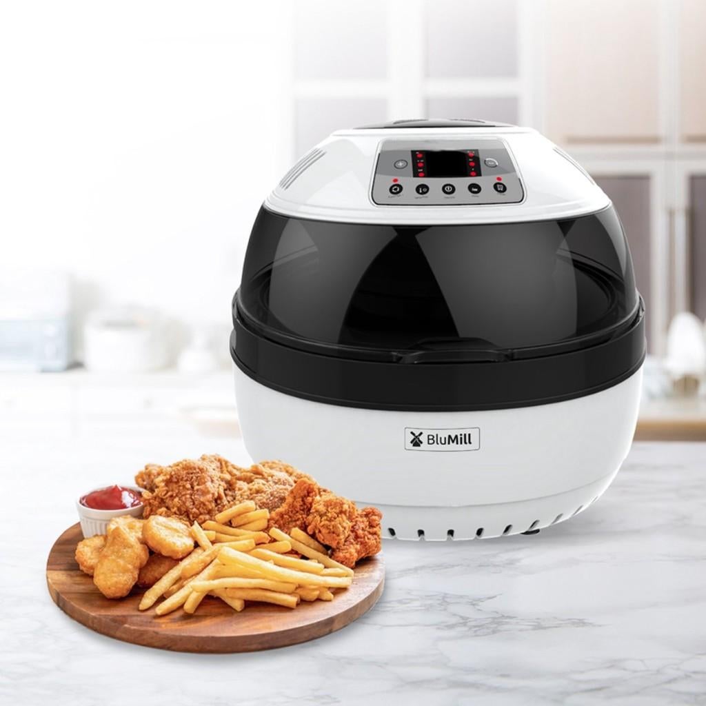 Airfryer xxl - blumill 10liter, Ophalen, Zo goed als nieuw, Airfryer XXL, 750 t/m 999 gram