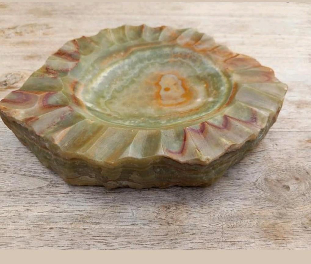 Vintage Onyx Asbak, Ophalen of Verzenden