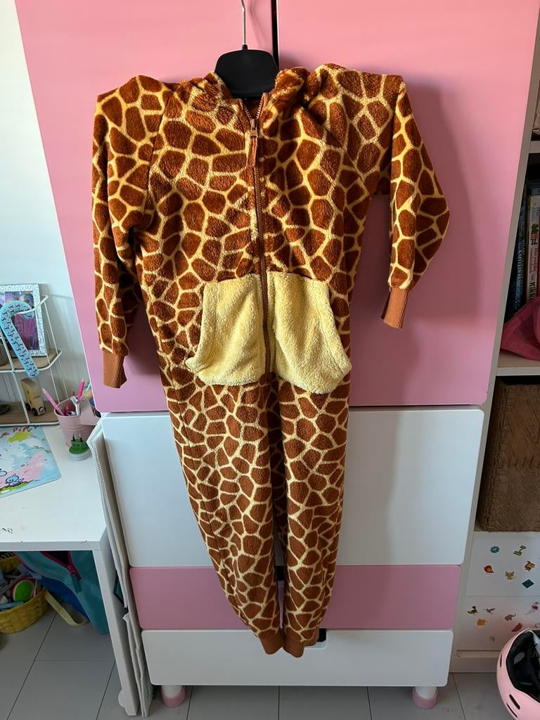 Giraf onesie, Kinderen en Baby's, Carnavalskleding en Verkleedspullen, Ophalen of Verzenden, Gebruikt, 110 t/m 116, Meisje