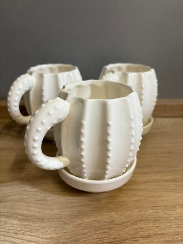 3x mok, Ophalen, Zo goed als nieuw, Porselein