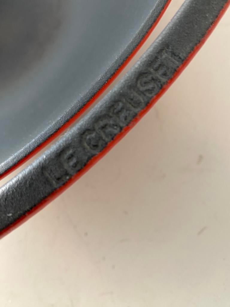 Le Creuset rood gietijzeren wok/pan (36 cm) met deksel, Huis en Inrichting, Keuken | Potten en Pannen, Gebruikt, Gietijzer, Frankrijk