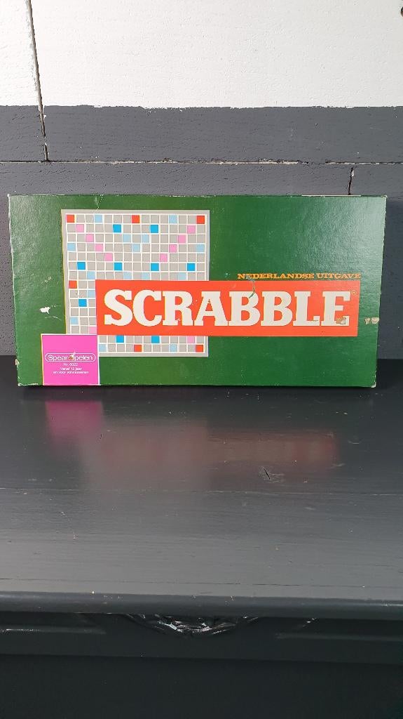 Scrabble, kunststof stenen, vintage Spear-Spelen spel. 7A11, Tweedehands verkoop, Tweedehands verkoop, Gebruikt, Ophalen of Verzenden