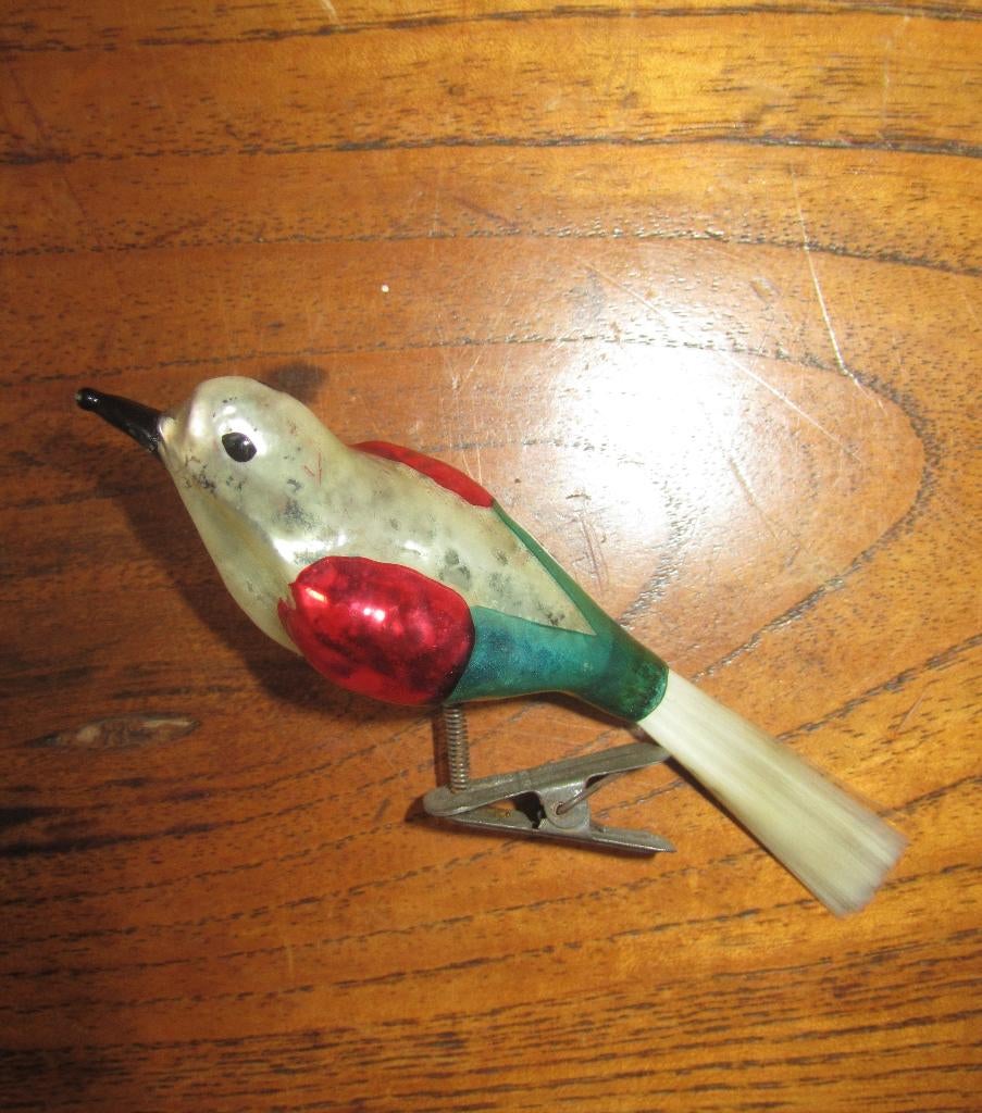 Oud kerstvogeltje ornament, Ophalen of Verzenden, Gebruikt