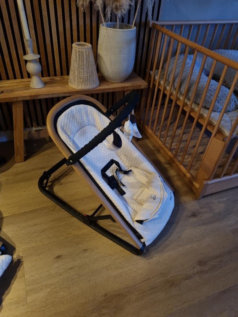 Deryan Rocker Wipstoel - Luxe 2-in-1 - Nougat/Cream, Kinderen en Baby's, Wipstoeltjes, Ophalen, Gebruikt, Wipstoel, Overige merken
