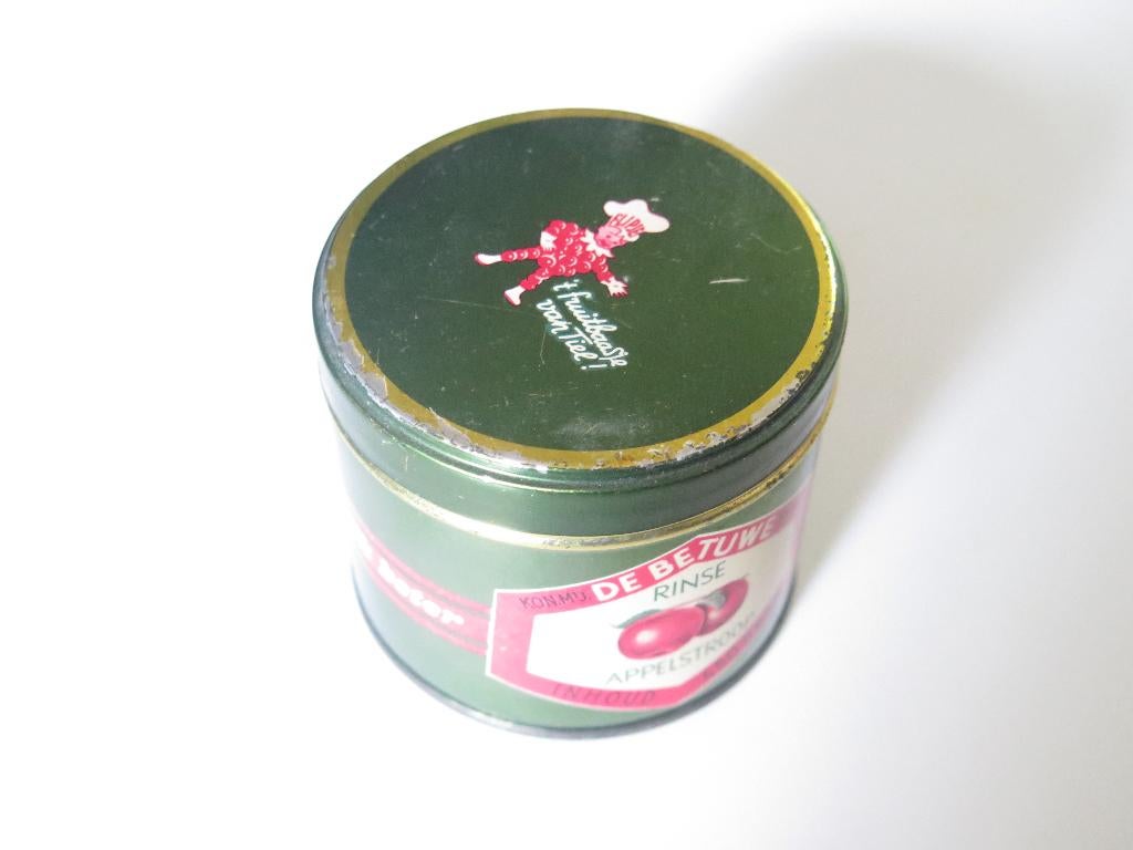 blikje FLIPJE - rinse appelstroop, 450 g, ca. 8 cm h, Verzamelen, Blikken, Ophalen of Verzenden, Gebruikt, Overige