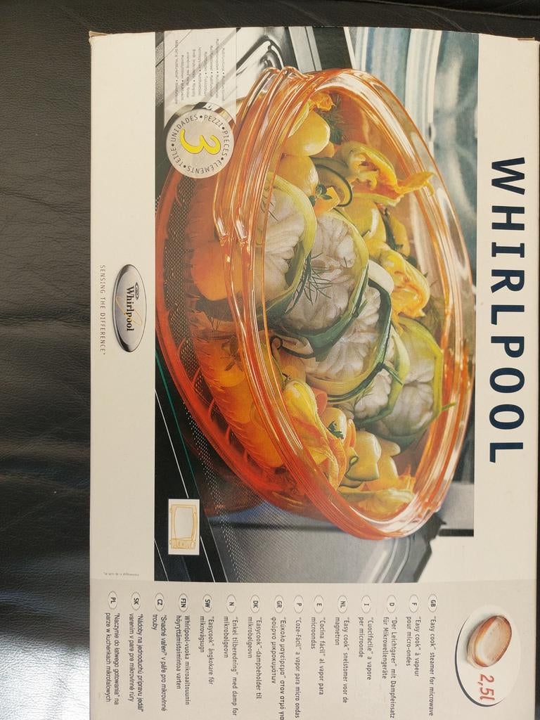 Stoomschaal 2,5 ltr.Whirlpool, Ophalen