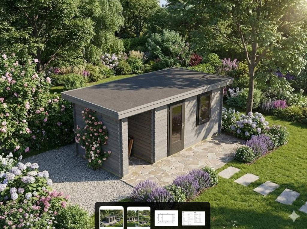 Lugarde Maatwerk 550 x 250cm, Tuin en Terras, Tuinhuizen, 200 tot 400 cm, Blokhut, Nieuw, Ophalen of Verzenden