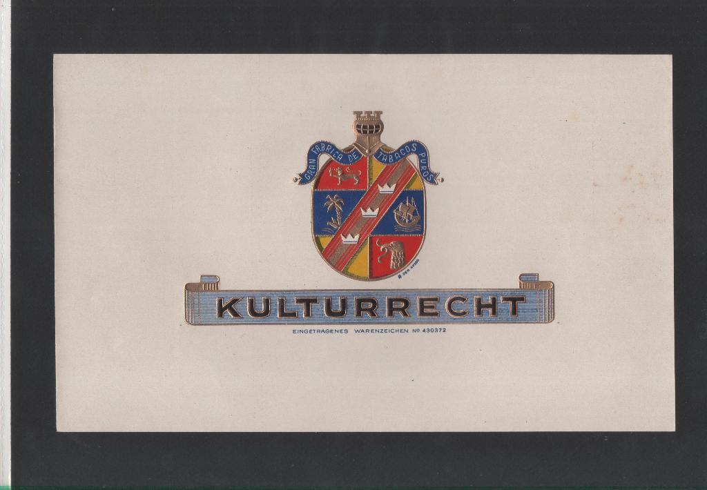 Sigarenband 99 Etiket Kulturrecht, Ophalen of Verzenden, Zo goed als nieuw, Sigarenbandjes