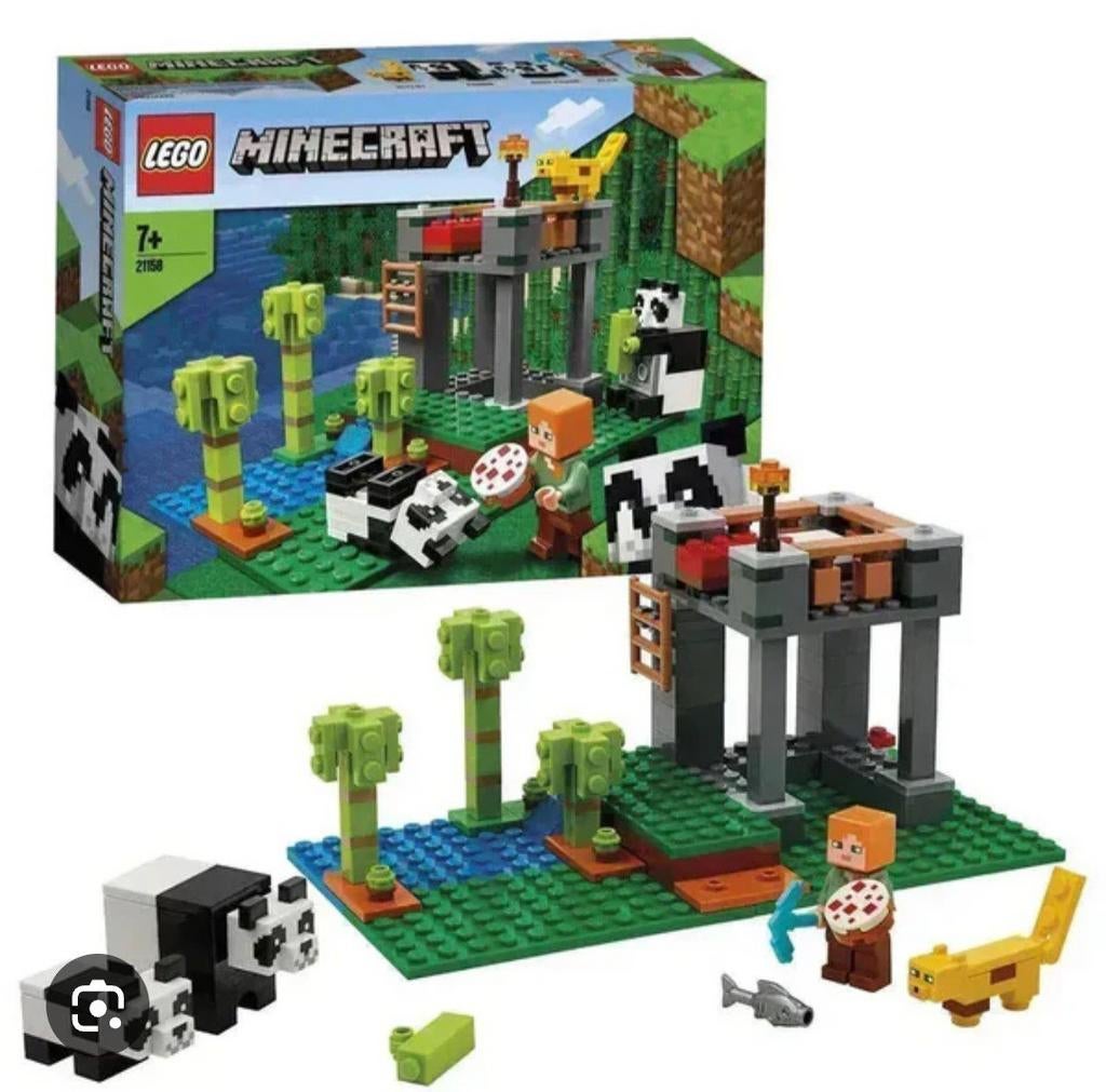 LEGO Minecraft 21158 - De Panda Crèche incl originele doos, Kinderen en Baby's, Speelgoed | Duplo en Lego, Zo goed als nieuw, Lego
