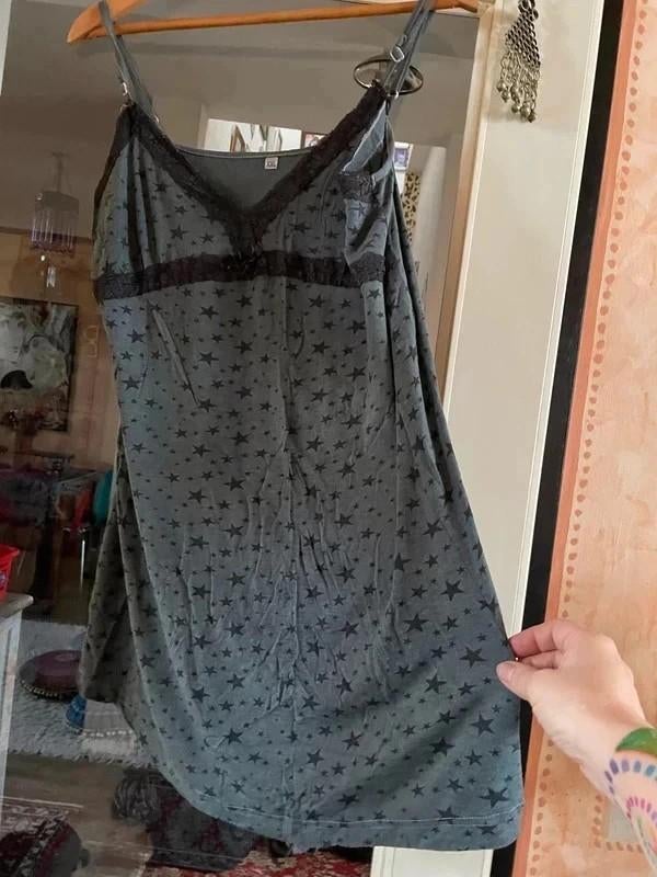 2 kleine jurkjes met sterretjes maat XXL nu samen 11,99€, Maat 42/44 (L), Ophalen of Verzenden, Grijs, Gedragen