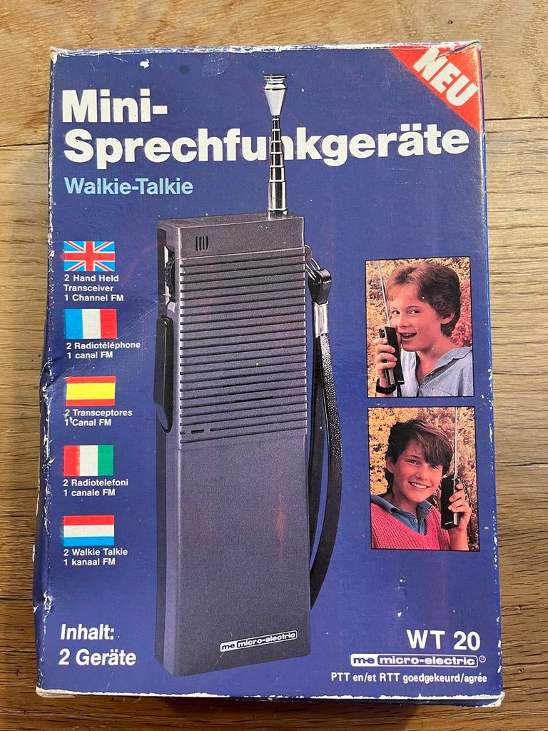 Micro-electric WT20 Walkie Talkie Portofoon Set, Verzenden, Zo goed als nieuw, Minder dan 2 km