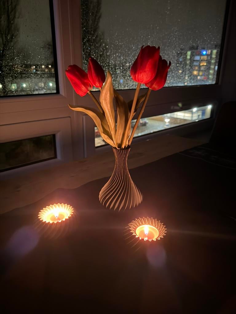 Minimalist Twist Vase & Candle Holder Set, Ophalen of Verzenden, Nieuw