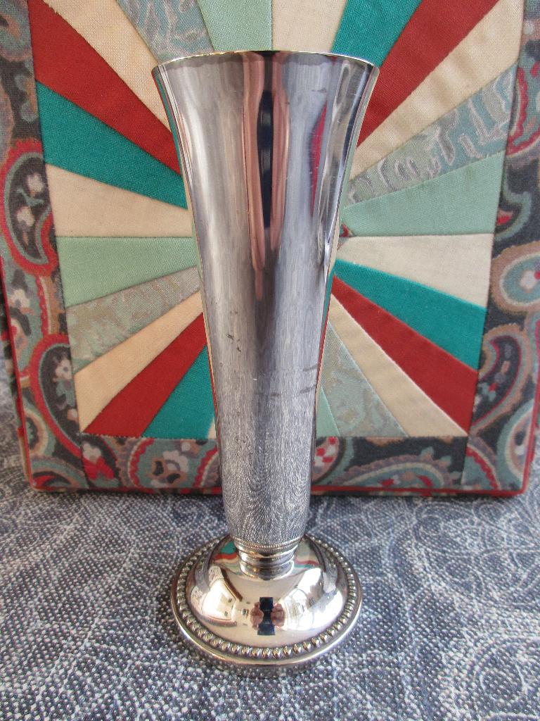 curiosa - vintage verzilverd vaasje van KELTUM - 12 cm, Ophalen of Verzenden