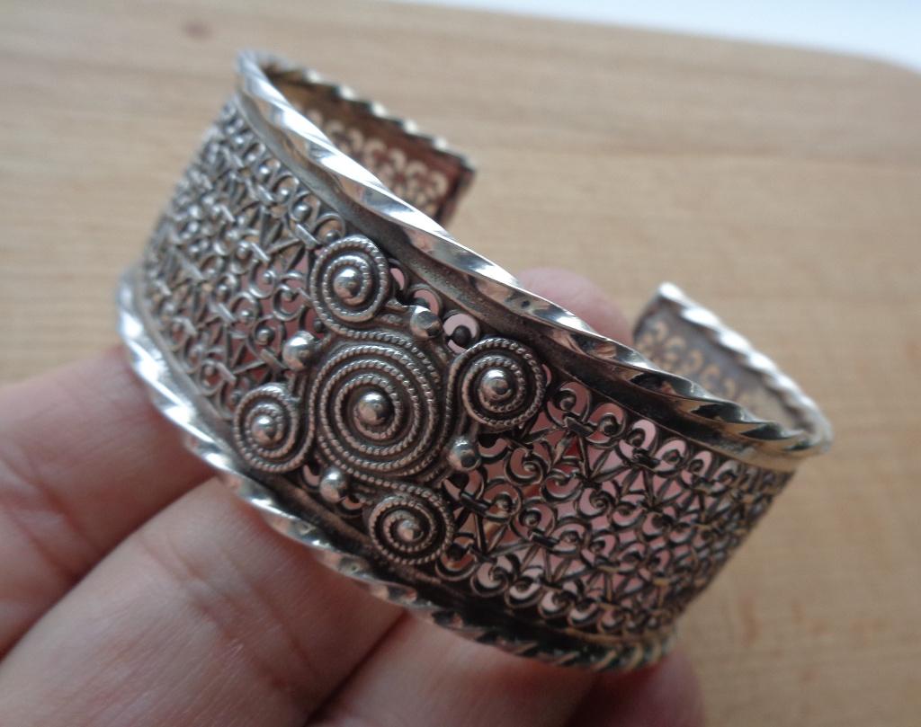 zilveren manchet klem armband [144], Ophalen of Verzenden, Zo goed als nieuw, Zilver, Zilver