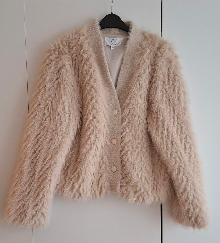 Crème Faux bontjas maat M, Ophalen of Verzenden, Nieuw, Maat 38/40 (M), Beige