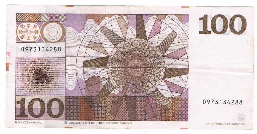 100 gulden 14 mei 1970 De Ruyter, Postzegels en Munten, Bankbiljetten | Nederland, Ophalen of Verzenden, 100 gulden, Los biljet