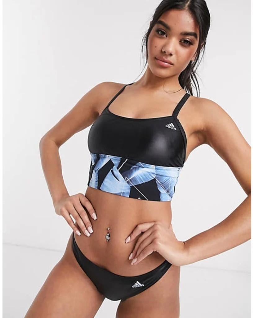 Adidas All Me Wetlook Bikini, Zwart Blauw, maat M L, Zwart, Zo goed als nieuw, Bikini, Verzenden