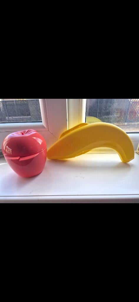 Tupperware fruitdoosje appel en banaan TOPSTAAT, Ophalen, Zo goed als nieuw, Overige typen