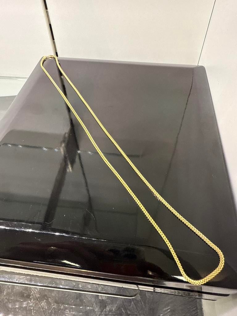 Prachtige 14 karaats gouden vossenstaart ketting, Ophalen of Verzenden, Nieuw, Goud