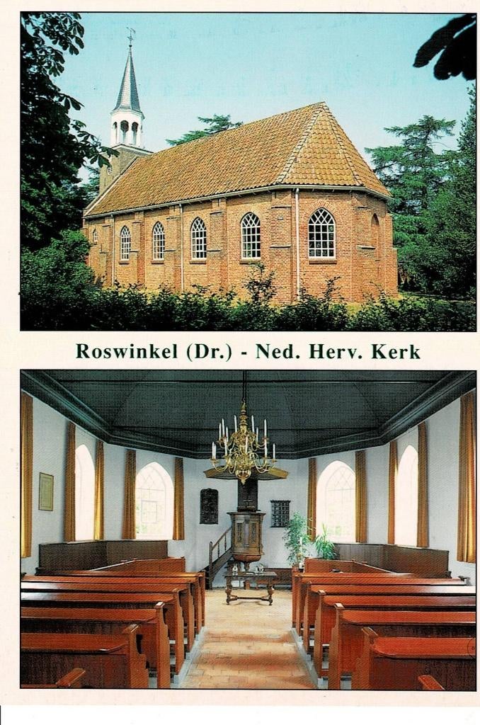 Roswinkel, Kerk, Ophalen of Verzenden, Ongelopen, Drenthe