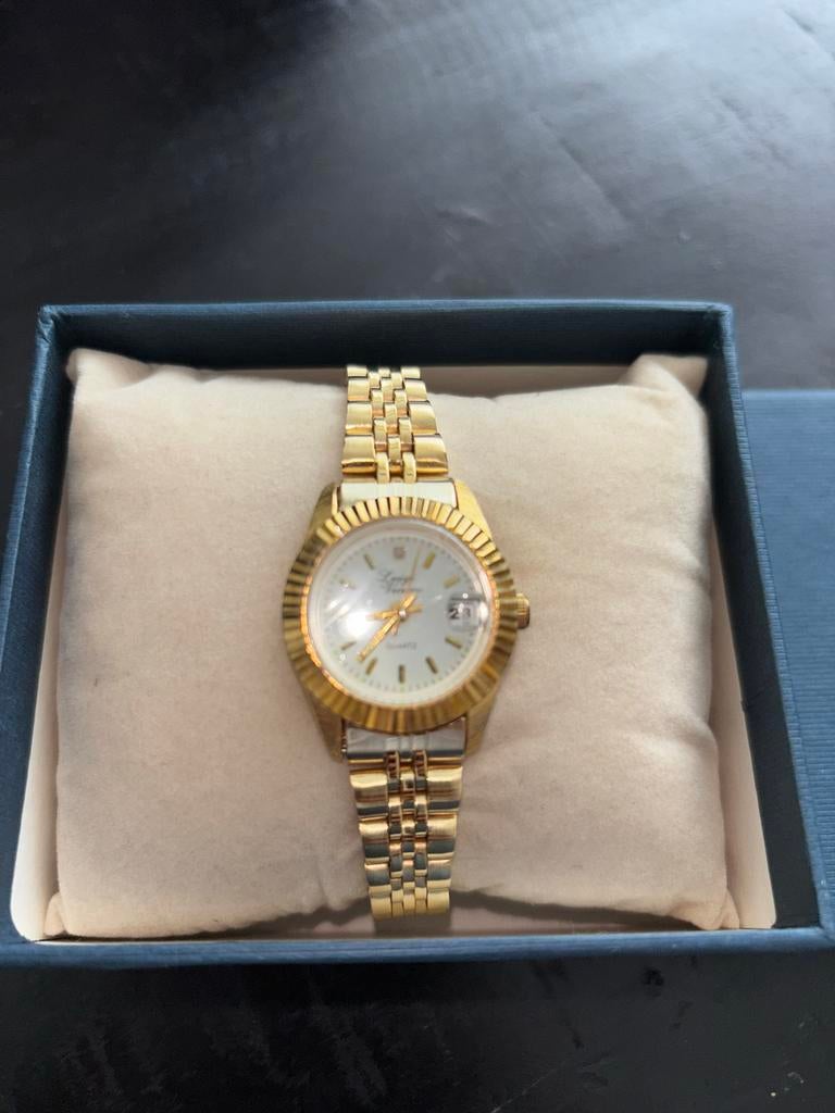 Elegant Dames Horloge - Goudkleurig Polshorloge, Sieraden, Tassen en Uiterlijk, Overige merken, Polshorloge, Ophalen of Verzenden