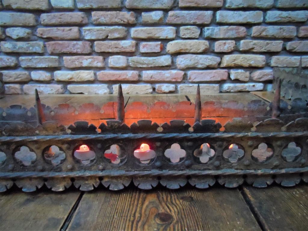 Unieke kapel kerkkandelaar 17 kaarsenhouders kandelaar 19e, Ophalen