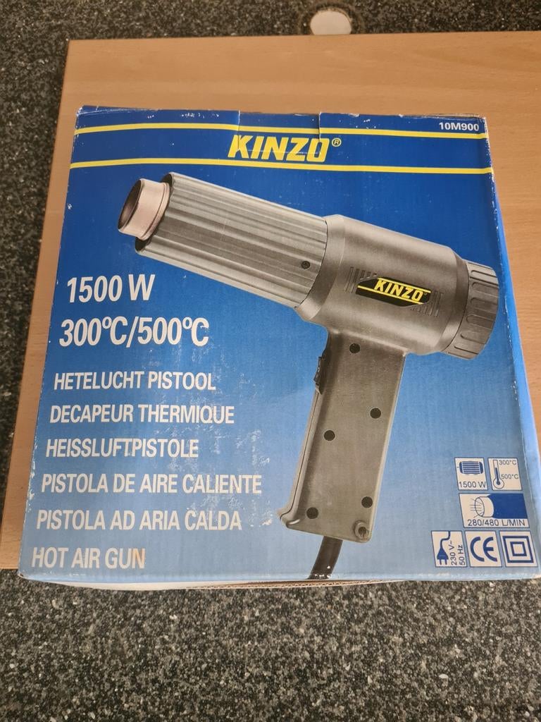 Kinzo heteluchtpistool 1500W, Ophalen of Verzenden