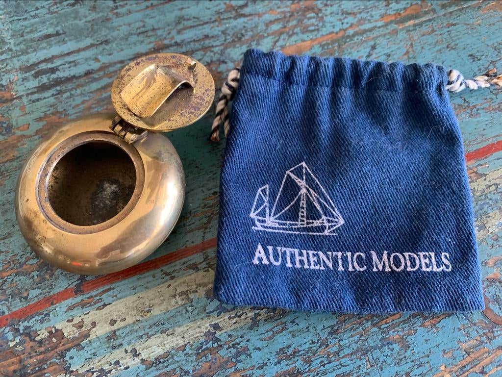 Zak asbakje met anker en zakje, Ophalen of Verzenden, Gebruikt, Asbak