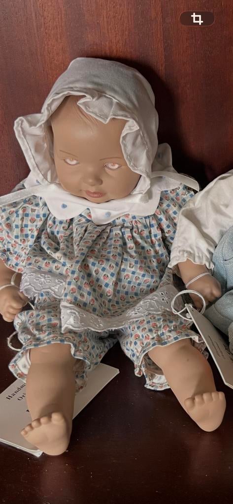 Heidi Ott pop met geruite jurk en muts, Ophalen of Verzenden, Gebruikt, Overige typen