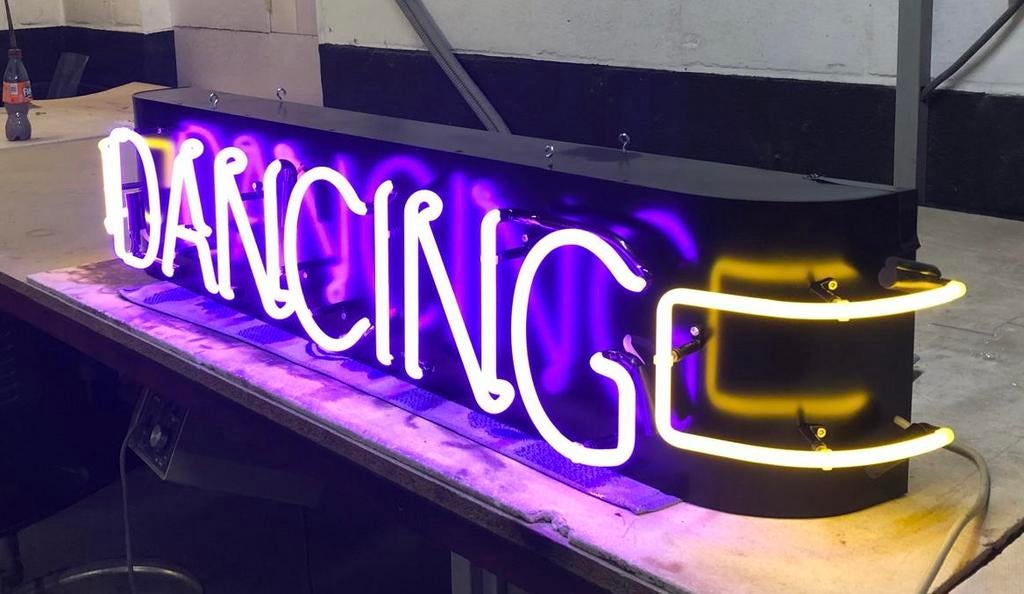 Neon, reclame, lichtreclame, Ophalen, Gebruikt, Lichtbak of (neon) lamp