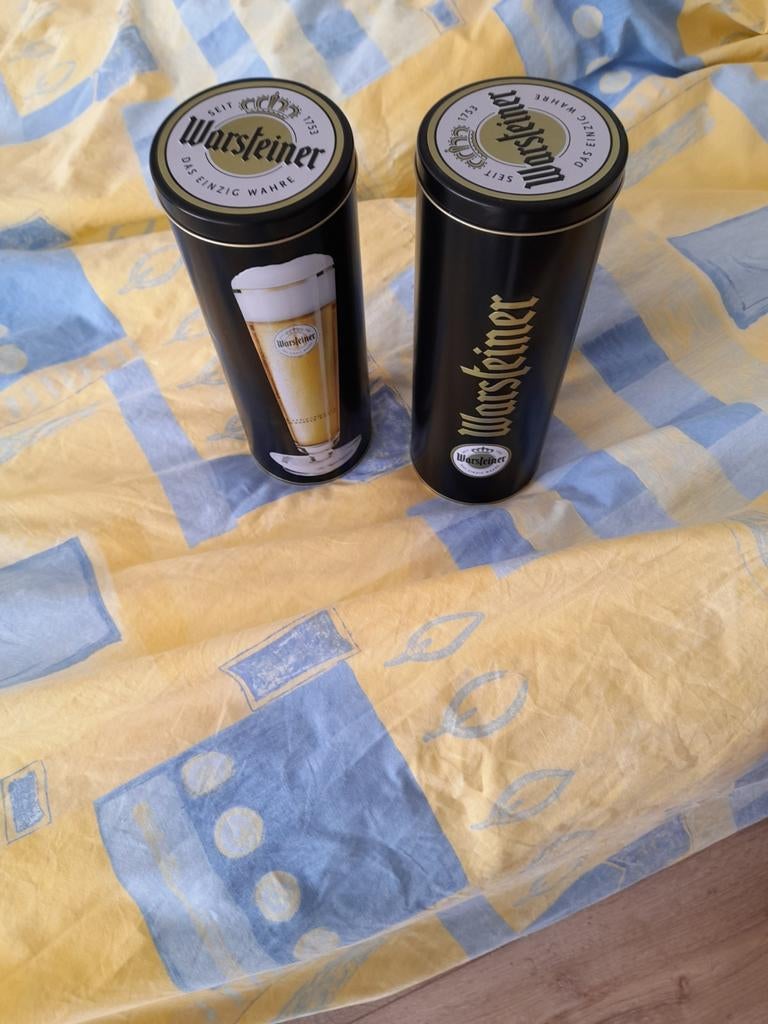 Warsteiner blikken - Decoratieve bierverpakking, Ophalen of Verzenden