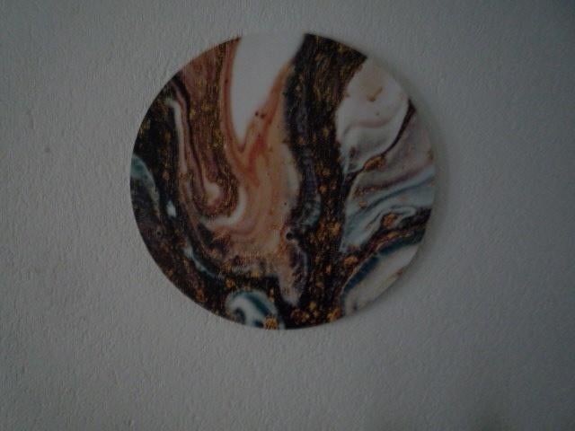 schilderij rond, Huis en Inrichting, Woonaccessoires | Schilderijen, Tekeningen en Foto's, Minder dan 50 cm, Ophalen of Verzenden