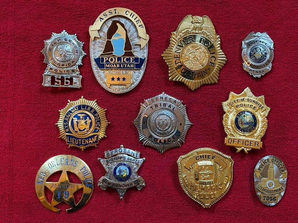 Police Badge - Brevet USA Politie Goda Goldina, Verzamelen, Ophalen of Verzenden, Overige soorten, Amerika, Embleem of Badge