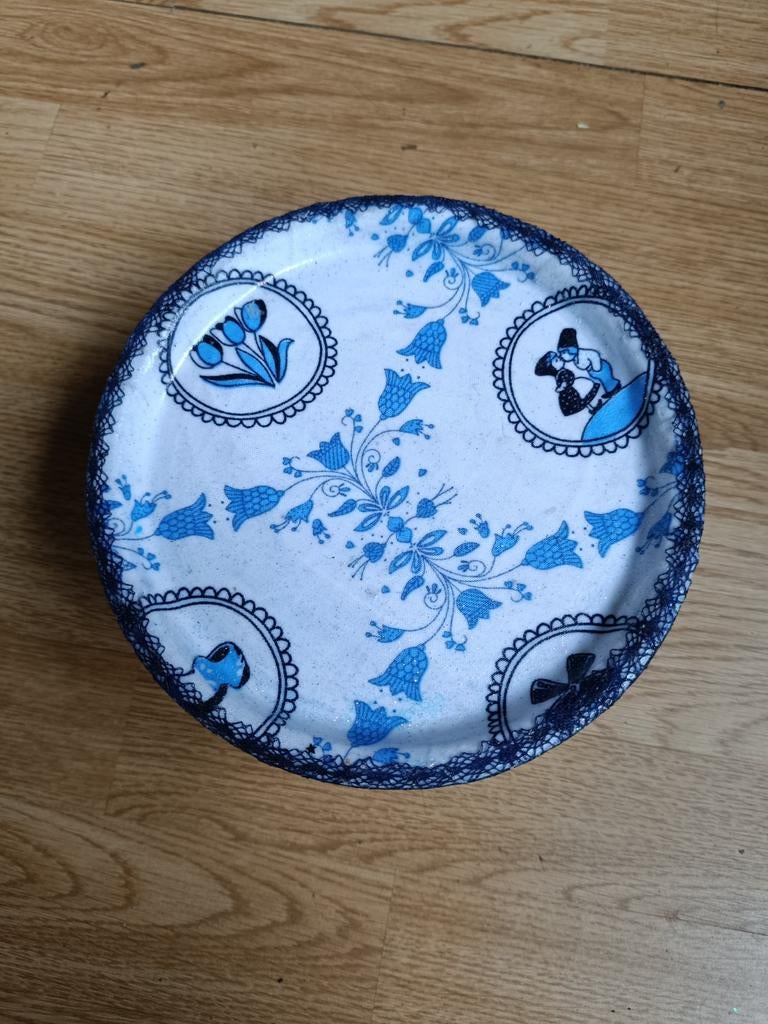 Delfts Blauw - koekjestrommel, Ophalen of Verzenden, Rechthoekig, Porselein of Keramiek