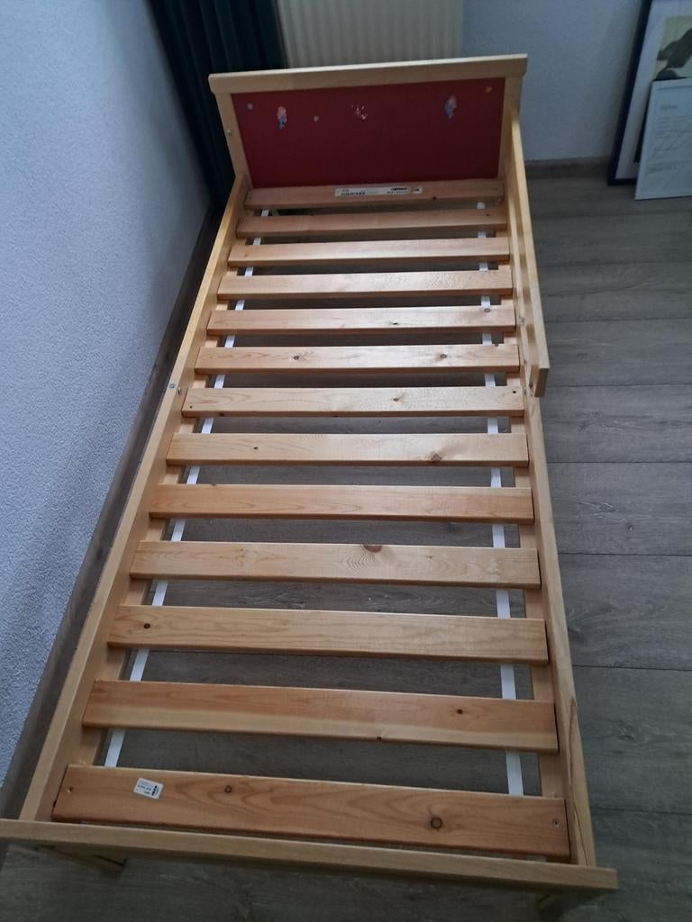 Compleet peuterbed Ikea Sultan 70 x 160, Lattenbodem, Gebruikt, 70 tot 85 cm, 140 tot 160 cm
