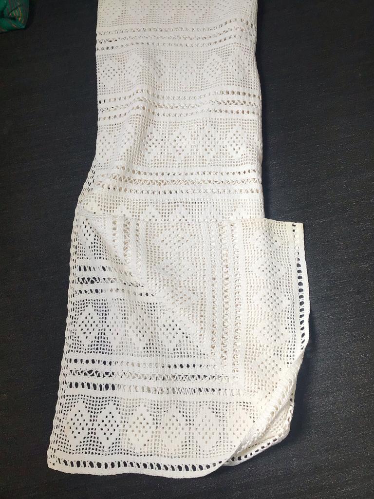 Vintage sprei katoen 1.85x1.35, Huis en Inrichting, Ophalen, Gebruikt, Overige maten, Wit