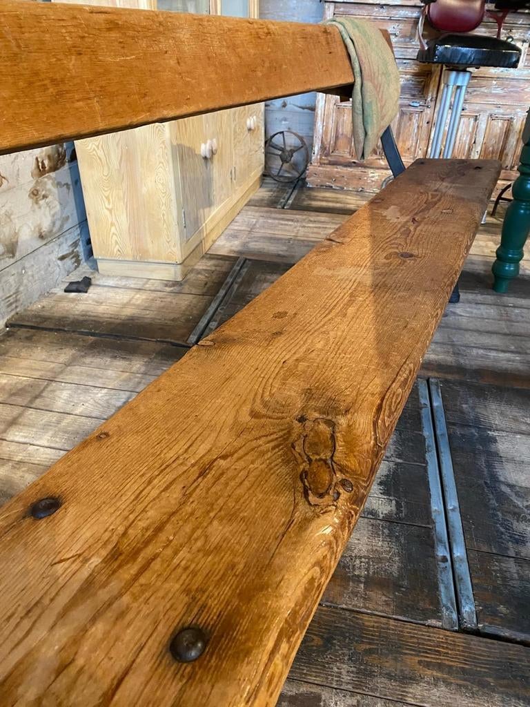 Stoere landelijke bank Franse eettafelbank, Antiek en Kunst, Ophalen