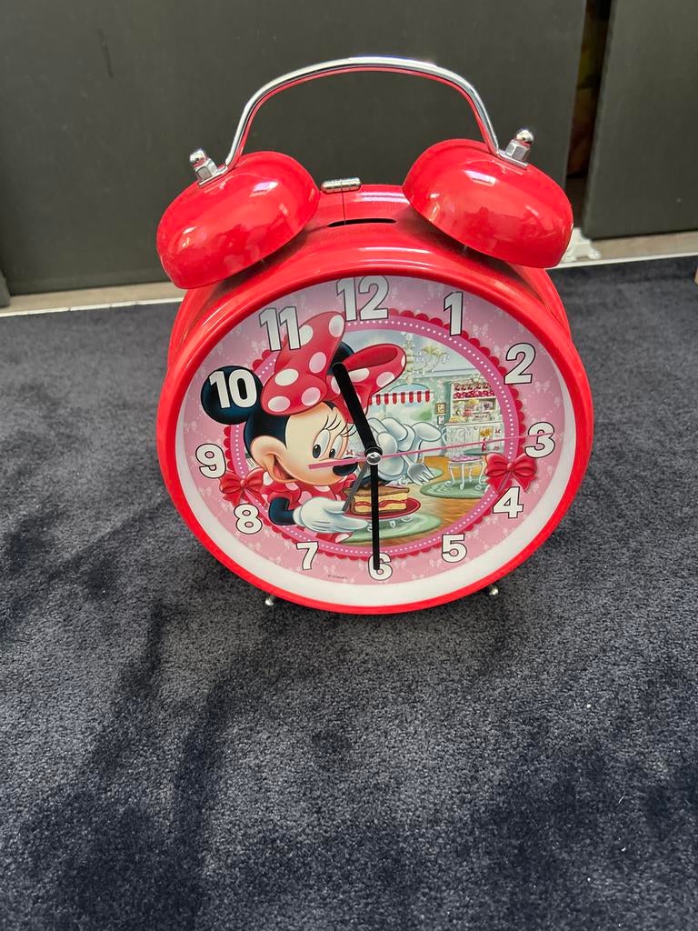 2 Minnie Mouse wekkers/klokken, Ophalen, Gebruikt, Analoog, Wekker of Tafelklok