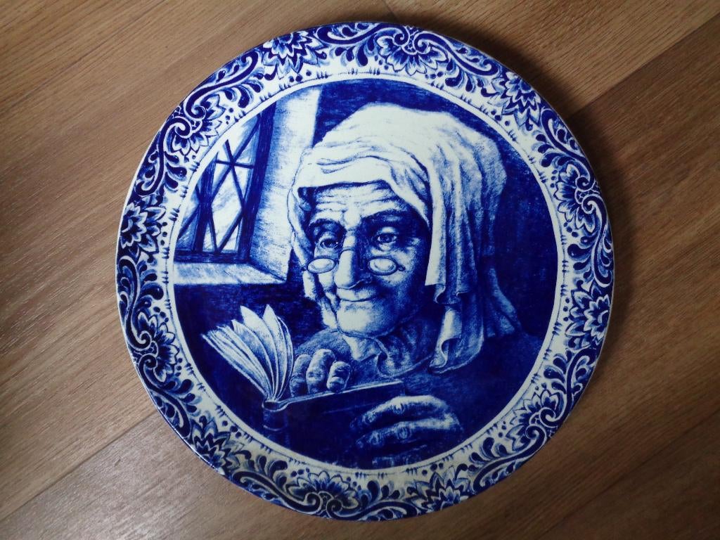 Delfts blauw Boch Bord DM 29CM Antiek Vintage, Antiek en Kunst, Ophalen