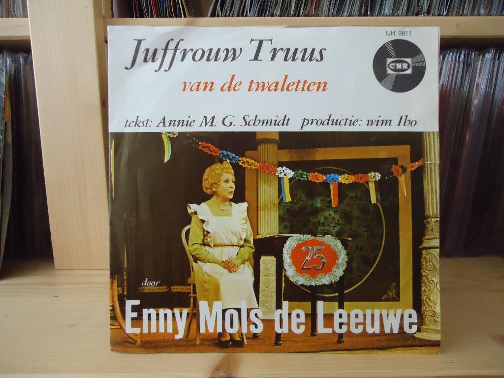 7" Single Enny Mols de Leeuwe - Juffrouw Truus Van De Twalet, Gebruikt, 7 inch, Single, Ophalen of Verzenden