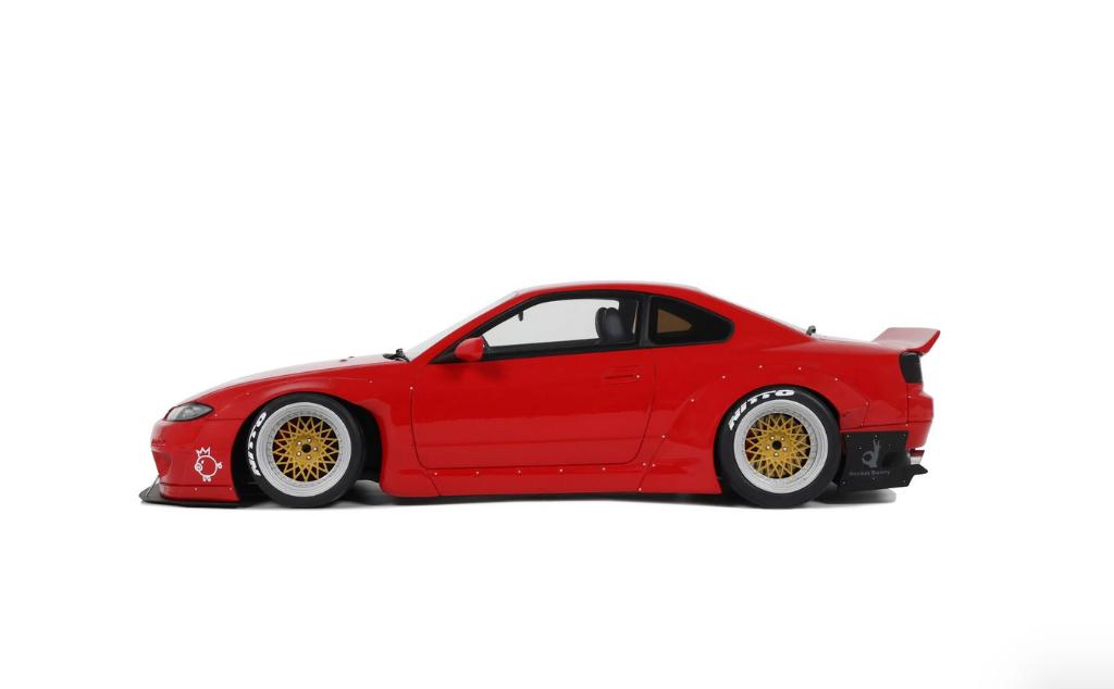ROCKET BUNNY NISSAN SILVIA S15 ROOD 2014 1/18 OTTO R. OT1115, Hobby en Vrije tijd, Modelauto's | 1:18, Verzenden, Nieuw, Auto