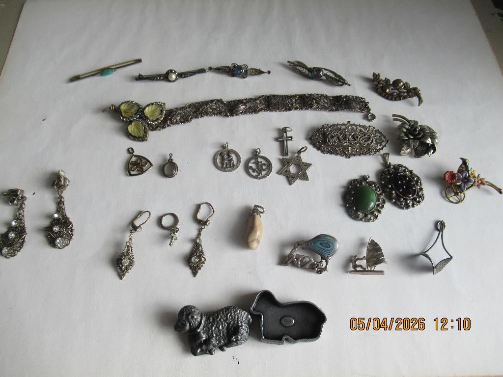 Oude Sieraden, Sieraden, Tassen en Uiterlijk, Broches, Overige materialen, Gebruikt, Overige kleuren, Minder dan 4 cm