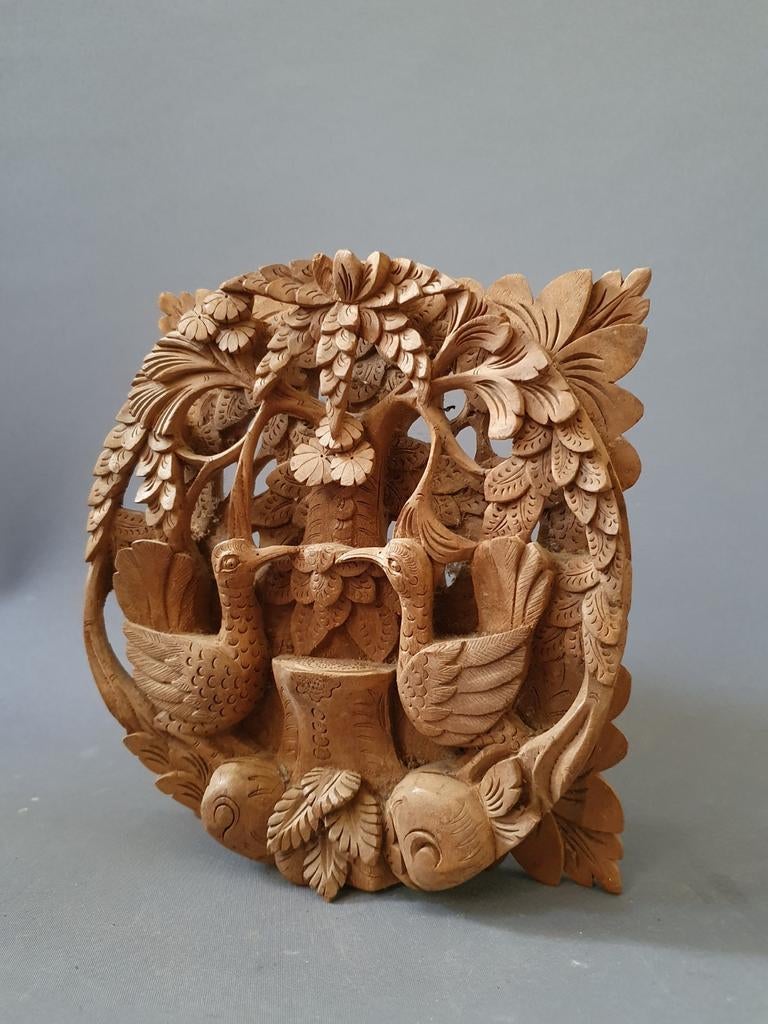 Balinees 2d wandpaneel bali indonesie java, Antiek en Kunst, Ophalen of Verzenden