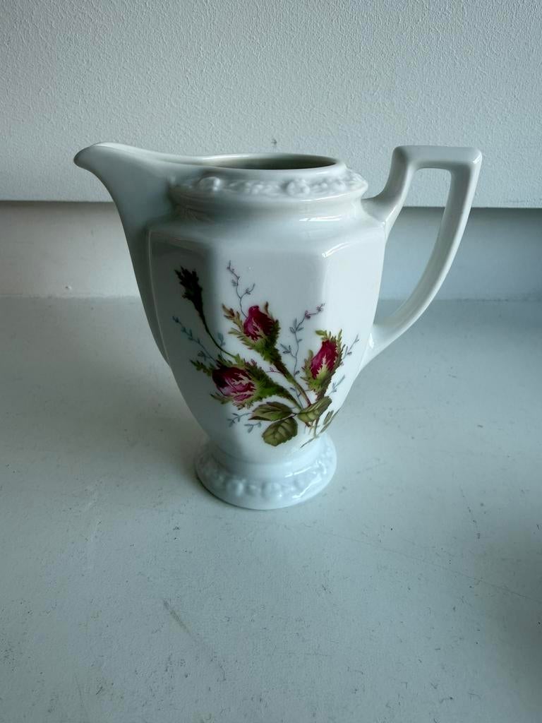 Rosenthal Maria Moosrose schenkkannetje porselein wit roos, Antiek en Kunst, Ophalen of Verzenden