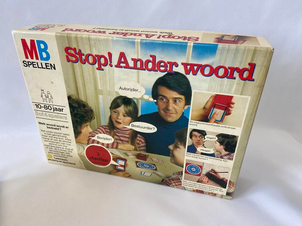 MB spellen, Stop! Ander woord, Hobby en Vrije tijd, Gezelschapsspellen | Bordspellen, Een of twee spelers, Ophalen of Verzenden