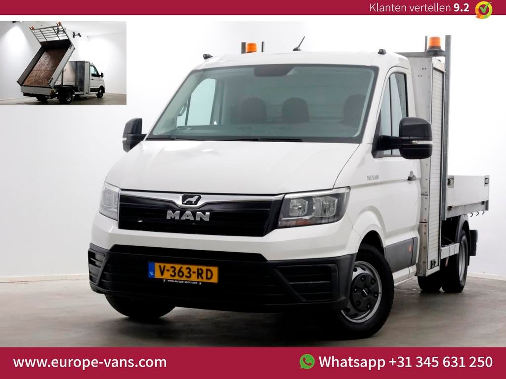 MAN TGE 5.180 2.0 177pk E6 L2H1 Kipper Dubbel Lucht Trekhaak, Auto's, Bestelauto's, Achterwielaandrijving, Gebruikt, Euro 6, 4 cilinders