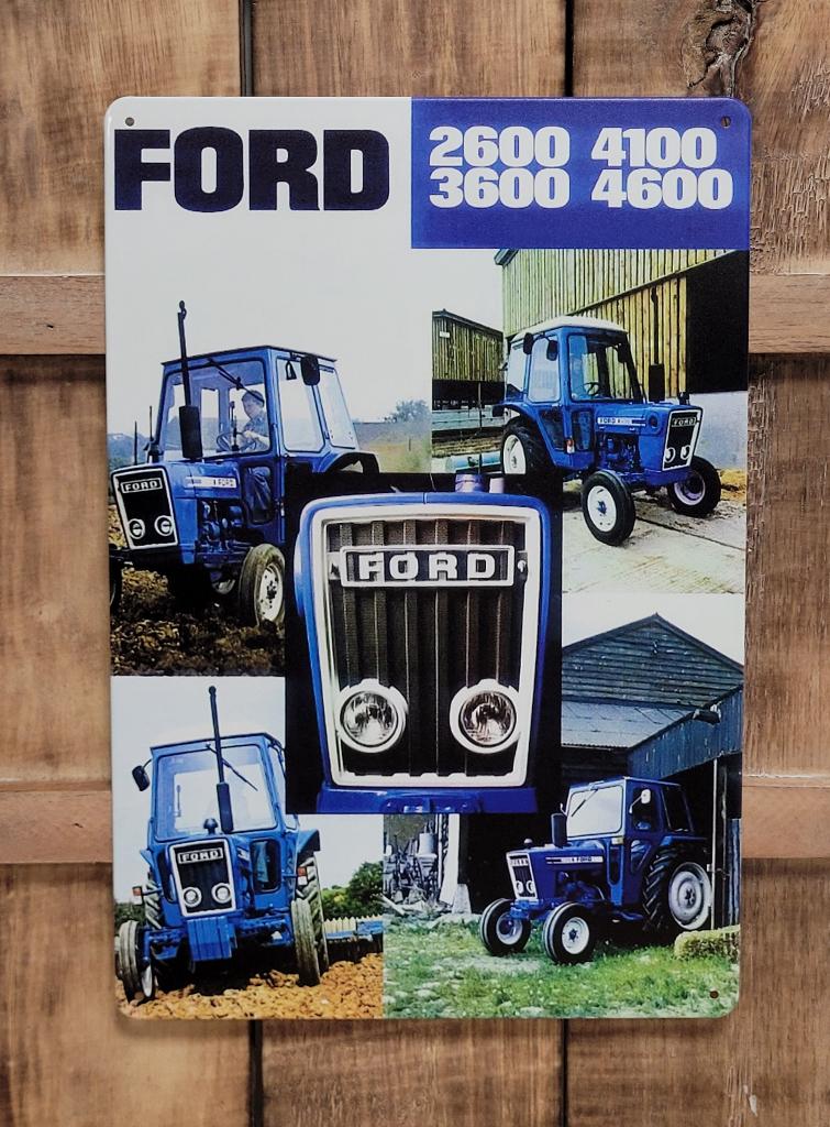 Ford Tractor 2600 3600 4100 4600 reclamebord van metaal deco, Info@deconoord.nl, Deco Noord, Nieuw, Ophalen of Verzenden