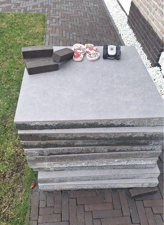 GeoCeramica 2Drive 80x80x6 - Impasto Grigio, Ophalen, Keramiek, 5 tot 10 m², Zo goed als nieuw